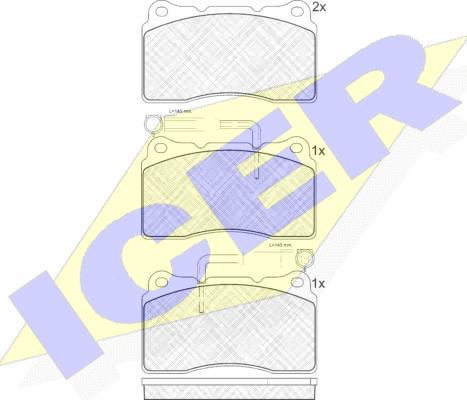 Icer 181279 - Гальмівні колодки, дискові гальма autozip.com.ua