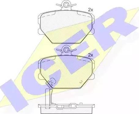 Icer 181274 - Гальмівні колодки, дискові гальма autozip.com.ua