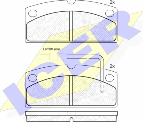 Icer 181273 - Гальмівні колодки, дискові гальма autozip.com.ua