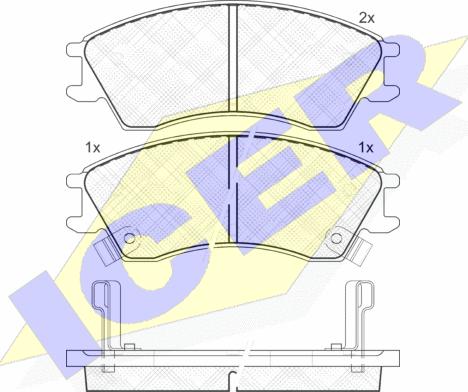 Icer 181797 - Гальмівні колодки, дискові гальма autozip.com.ua