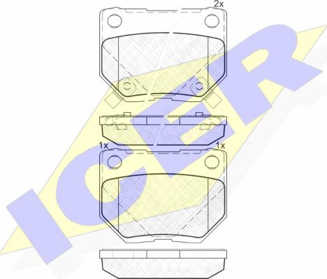 Icer 181749-200 - Гальмівні колодки, дискові гальма autozip.com.ua