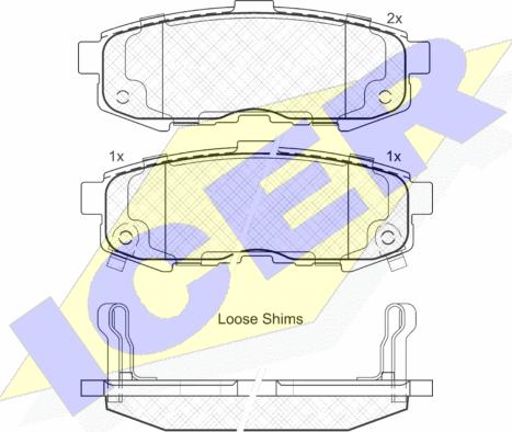 Icer 181742 - Гальмівні колодки, дискові гальма autozip.com.ua