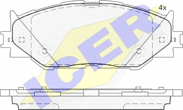 Icer 181750 - Гальмівні колодки, дискові гальма autozip.com.ua