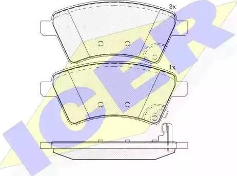 Icer 181758 - Гальмівні колодки, дискові гальма autozip.com.ua