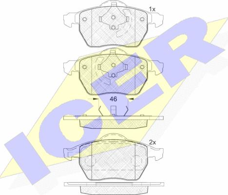 Icer 181767 - Гальмівні колодки, дискові гальма autozip.com.ua