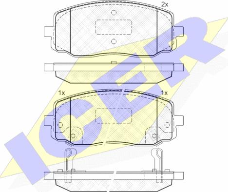 Icer 181709 - Гальмівні колодки, дискові гальма autozip.com.ua