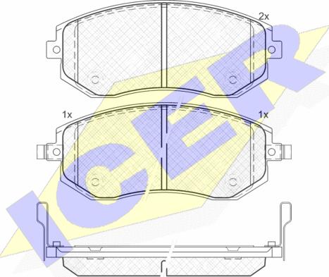 Icer 181717 - Гальмівні колодки, дискові гальма autozip.com.ua