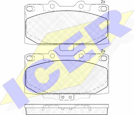 Icer 181733 - Гальмівні колодки, дискові гальма autozip.com.ua