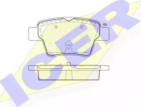 Icer 181729 - Гальмівні колодки, дискові гальма autozip.com.ua