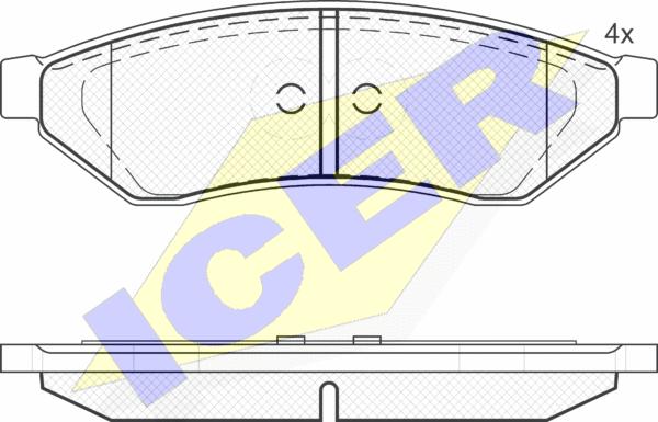 Icer 181726 - Гальмівні колодки, дискові гальма autozip.com.ua