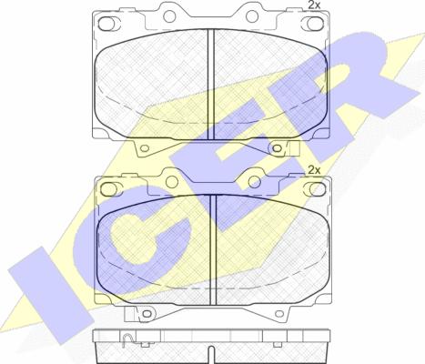 Icer 181723 - Гальмівні колодки, дискові гальма autozip.com.ua