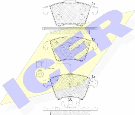 Icer 181779 - Гальмівні колодки, дискові гальма autozip.com.ua