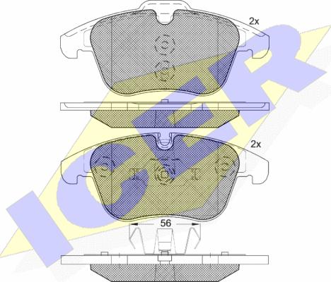 Icer 181775-203 - Гальмівні колодки, дискові гальма autozip.com.ua