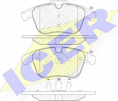 Icer 181775 - Гальмівні колодки, дискові гальма autozip.com.ua