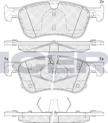 Icer 182464 - Гальмівні колодки, дискові гальма autozip.com.ua