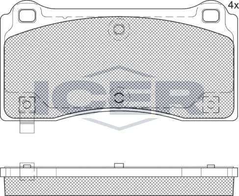 Icer 182406 - Гальмівні колодки, дискові гальма autozip.com.ua