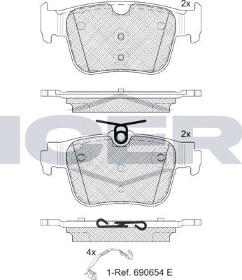 Icer 182410 - Гальмівні колодки, дискові гальма autozip.com.ua