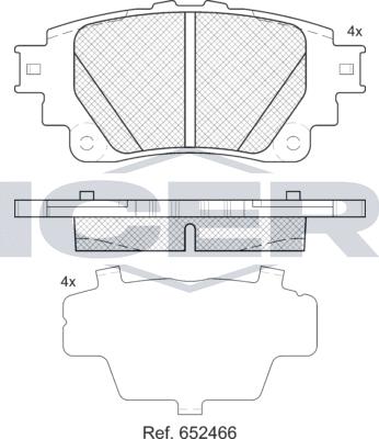 Icer 182424 - Гальмівні колодки, дискові гальма autozip.com.ua