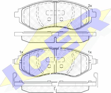 Icer 182040 - Гальмівні колодки, дискові гальма autozip.com.ua