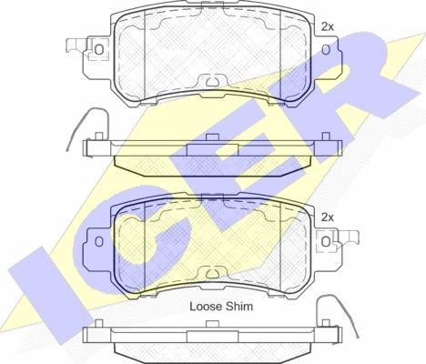 Icer 182056 - Гальмівні колодки, дискові гальма autozip.com.ua