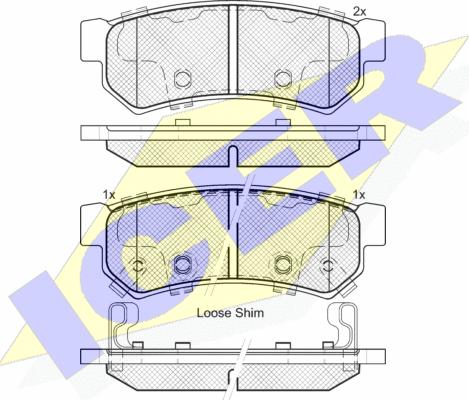 Icer 182058-203 - Гальмівні колодки, дискові гальма autozip.com.ua