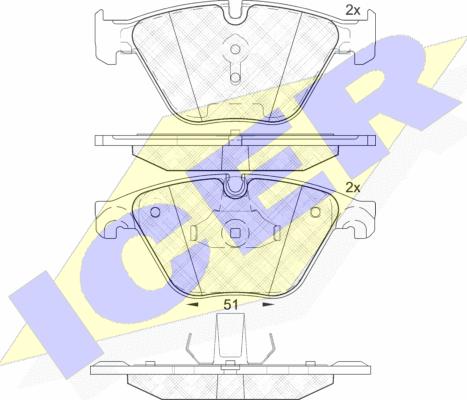 Icer 182065 - Гальмівні колодки, дискові гальма autozip.com.ua