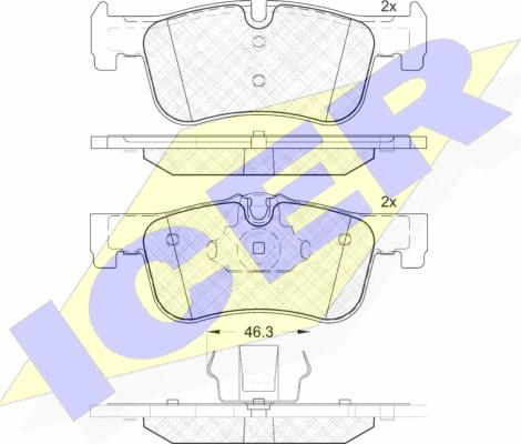 Icer 182063 - Гальмівні колодки, дискові гальма autozip.com.ua