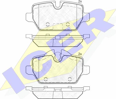 Icer 182008 - Гальмівні колодки, дискові гальма autozip.com.ua