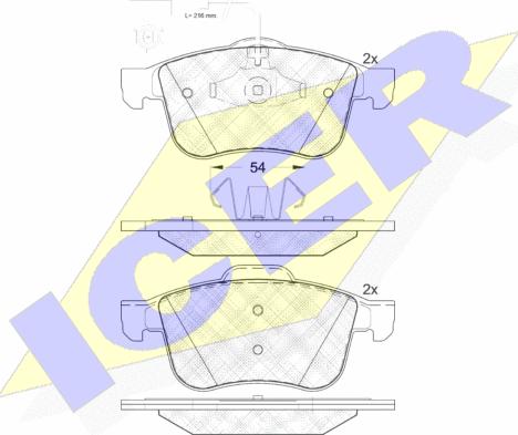 Icer 182007 - Гальмівні колодки, дискові гальма autozip.com.ua