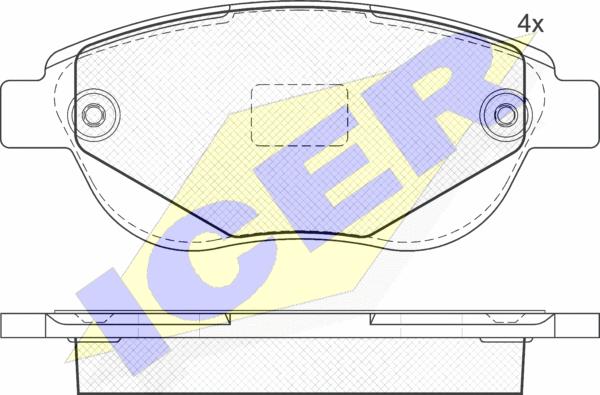 Icer 182011 - Гальмівні колодки, дискові гальма autozip.com.ua