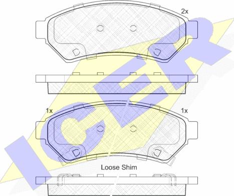 Icer 182081 - Гальмівні колодки, дискові гальма autozip.com.ua