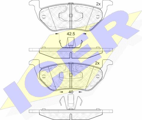 Icer 182031 - Гальмівні колодки, дискові гальма autozip.com.ua