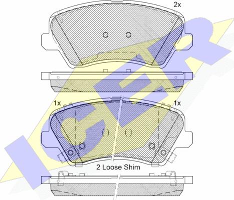 Icer 182029-207 - Гальмівні колодки, дискові гальма autozip.com.ua