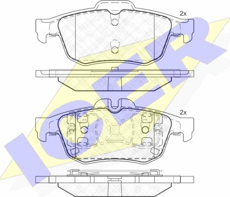 Icer 182025 - Гальмівні колодки, дискові гальма autozip.com.ua