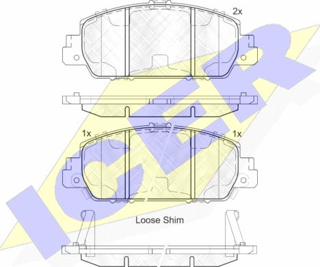 Icer 182153 - Гальмівні колодки, дискові гальма autozip.com.ua