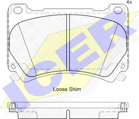 Icer 182163 - Гальмівні колодки, дискові гальма autozip.com.ua