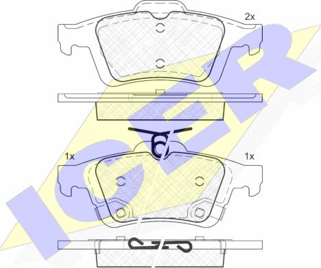 Icer 182106 - Гальмівні колодки, дискові гальма autozip.com.ua