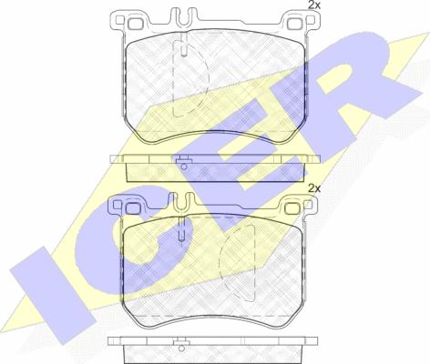 Icer 182100 - Гальмівні колодки, дискові гальма autozip.com.ua