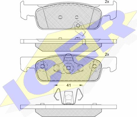 Icer 182115-208 - Гальмівні колодки, дискові гальма autozip.com.ua