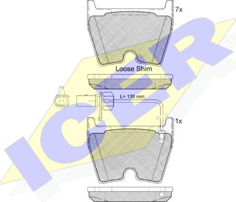 Icer 182113-208 - Гальмівні колодки, дискові гальма autozip.com.ua