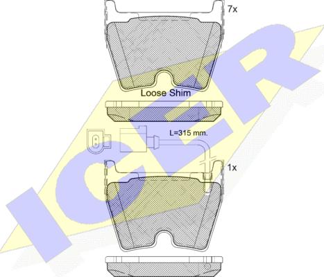 Icer 182113-203 - Гальмівні колодки, дискові гальма autozip.com.ua