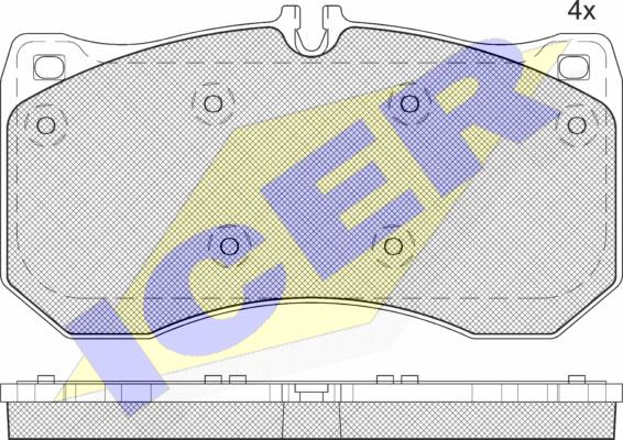 Icer 182185 - Гальмівні колодки, дискові гальма autozip.com.ua