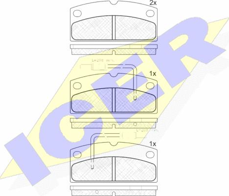 Icer 182133 - Гальмівні колодки, дискові гальма autozip.com.ua