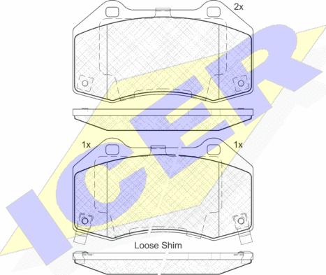 Icer 182132 - Гальмівні колодки, дискові гальма autozip.com.ua