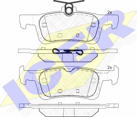 Icer 182174 - Гальмівні колодки, дискові гальма autozip.com.ua