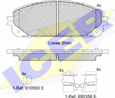 Icer 182177 - Гальмівні колодки, дискові гальма autozip.com.ua