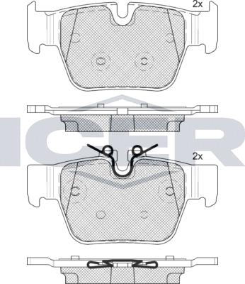 Icer 182393 - Гальмівні колодки, дискові гальма autozip.com.ua