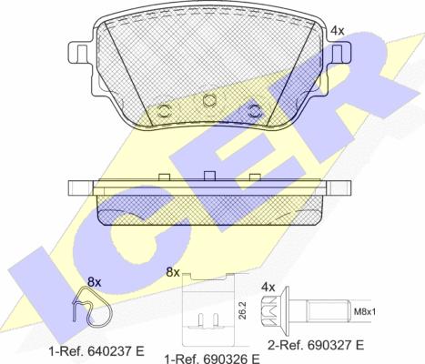 Icer 182353 - Гальмівні колодки, дискові гальма autozip.com.ua