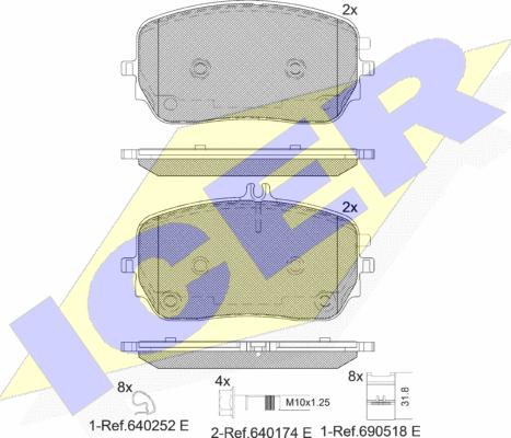 Icer 182365 - Гальмівні колодки, дискові гальма autozip.com.ua