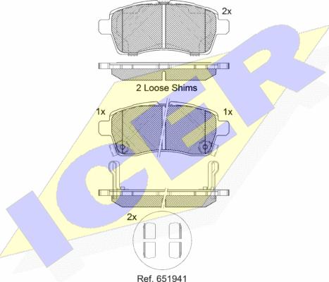 Icer 182305 - Гальмівні колодки, дискові гальма autozip.com.ua